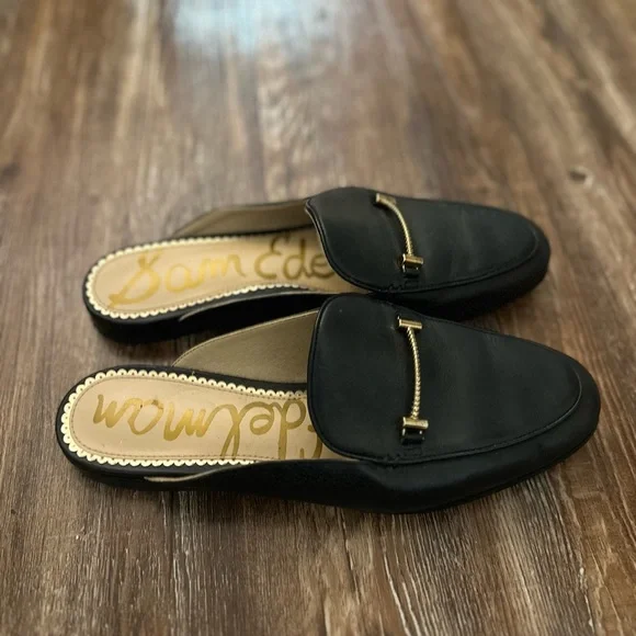 Sam Edelman Black Leather Loafers - Picture 3 of 4